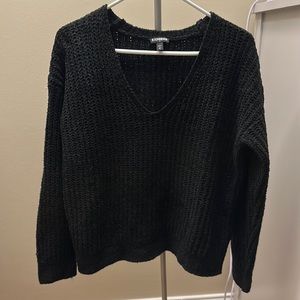 v-neck black sweater